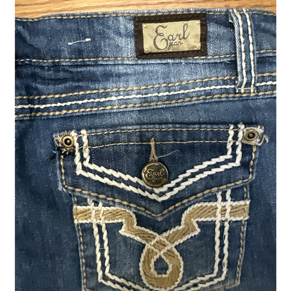 Earl Jean Women’s Jeans Blue Western Look Size 6 Embellished Legs - Picture 9 of 9